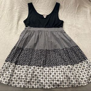 Multi Patterned Black n White Summer Dress